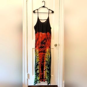 Tye Dye Rasta Beach Cover Up / Festival Dress